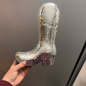 Silver Disco Cowboy Boot